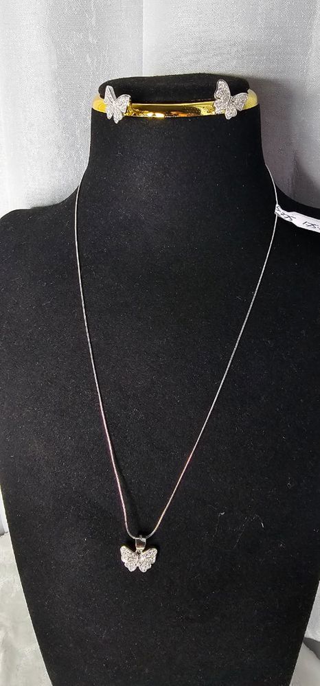 Silver Necklace with earrings _thumbnail_0
